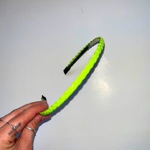 Girls neon yellow braided hard headband —Used in excellent condition
